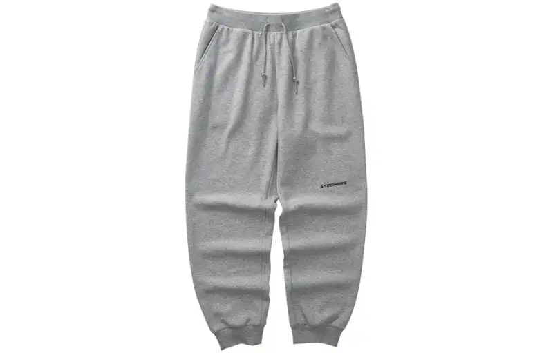 Skechers Knitted Sweatpants Men's Medium Heather Gray/004F Thickened Cuffed Pants