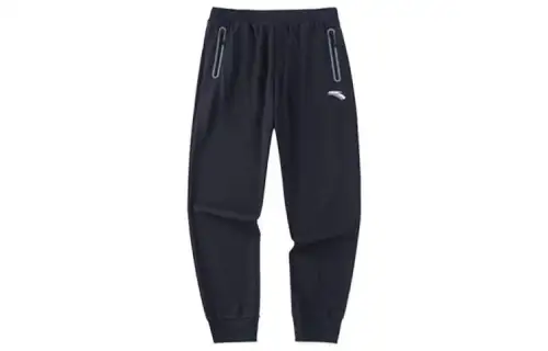 ANTA Variety Training Collection Knitted Sweatpants Men's Night Black Moderate Cuffed Pants