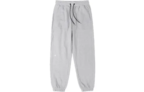 Converse Knitted Sweatpants Men's Light Gray Moderate Cuffed Pants