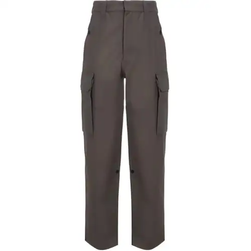 LOEWE Casual Pants Men's Gray Brown Moderate Straight Fit Pants