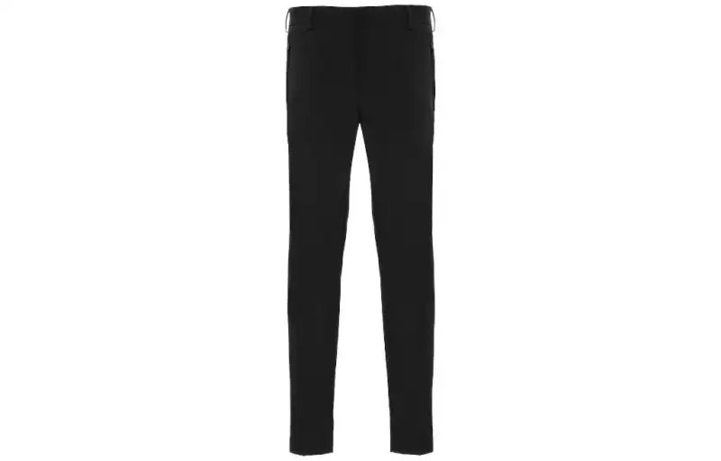 PRADA Casual Pants Men's Black Moderate Straight Fit Pants