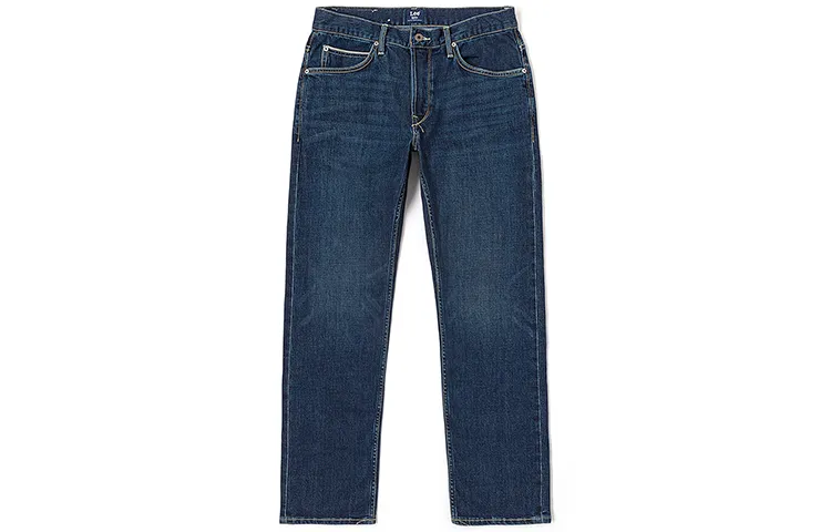 Lee Jeans Men's Dark Blue Moderate Straight Fit Pants
