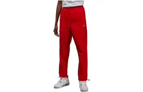 Jordan Knitted Sweatpants Men's Red Moderate Straight Fit Pants