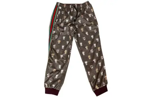 GUCCI Knitted Sweatpants Men's Brown