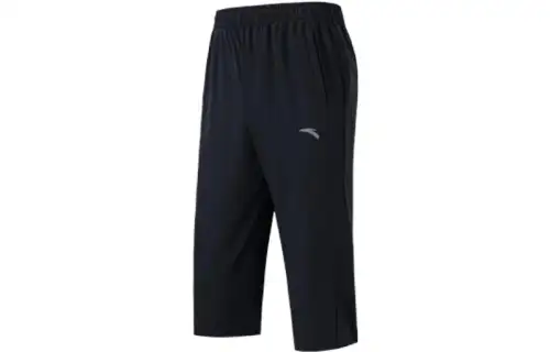 ANTA Variety Training Collection Knitted Sweatpants Men's Black Moderate Straight Fit Pants