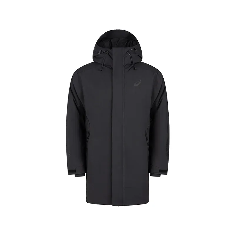 ASICS Down Jackets Men's Black Hooded Moderate Other