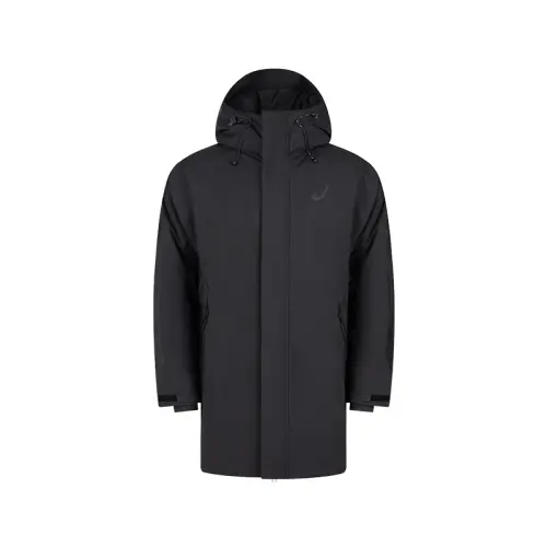 ASICS Down Jackets Men's Black Hooded Moderate Other
