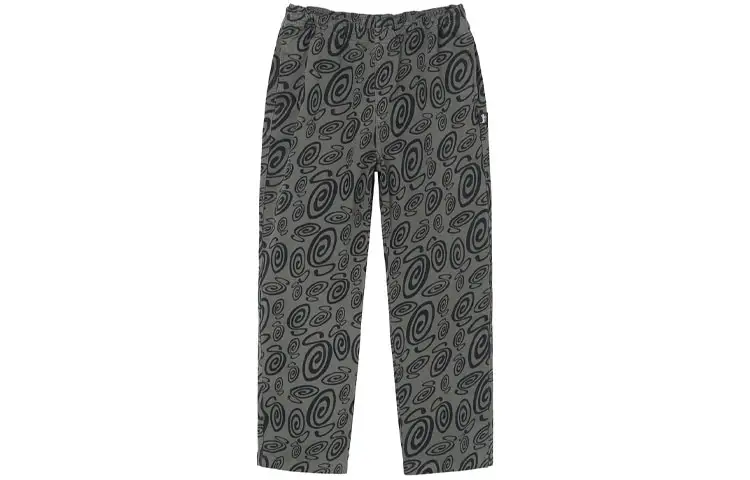 Stussy Casual Pants Unisex Black Moderate Straight Fit Pants