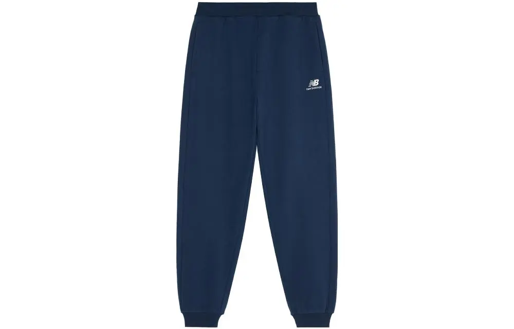 New Balance Knitted Sweatpants Unisex Dark Blue Moderate Cuffed Pants