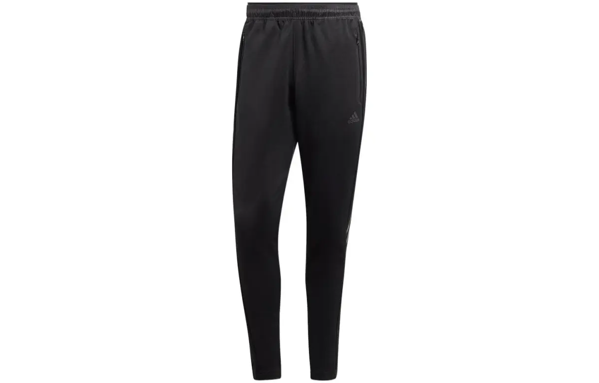Adidas Sportwear Knitted Sweatpants Men's Black Moderate Straight Fit Pants