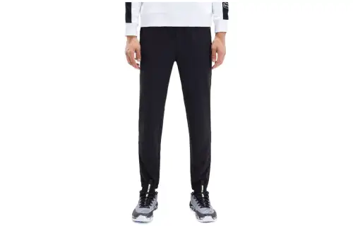 ANTA Casual Pants Men's Black Moderate Cuffed Pants