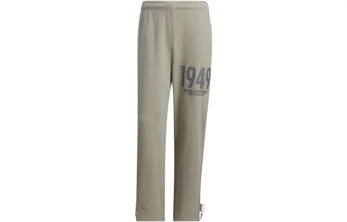 Adidas Knitted Sweatpants Unisex Silver Gray Moderate Straight Fit Pants