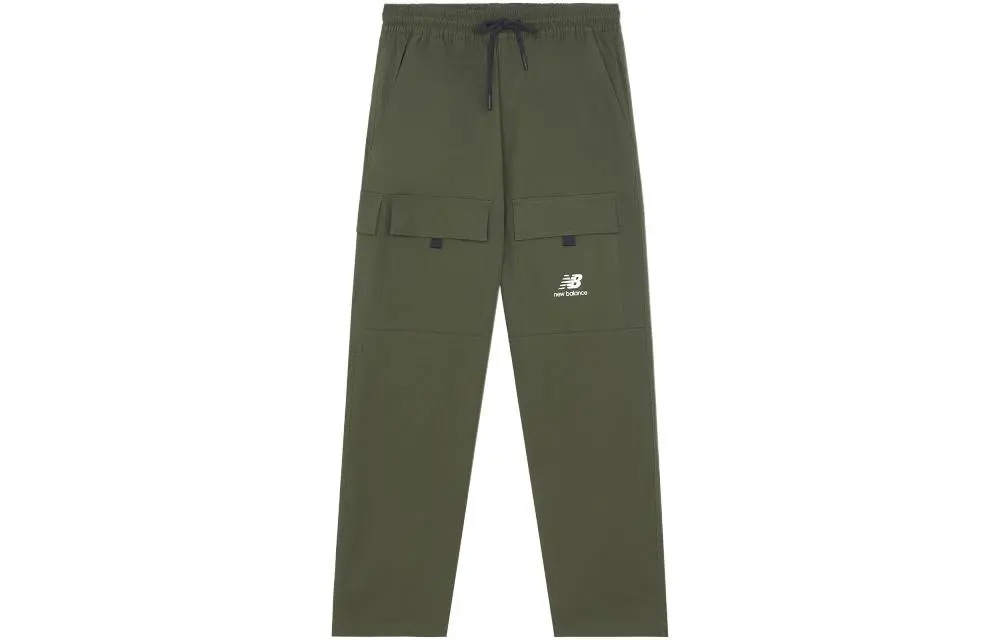 New Balance Knitted Sweatpants Men's Army Green Moderate Cargo Pants