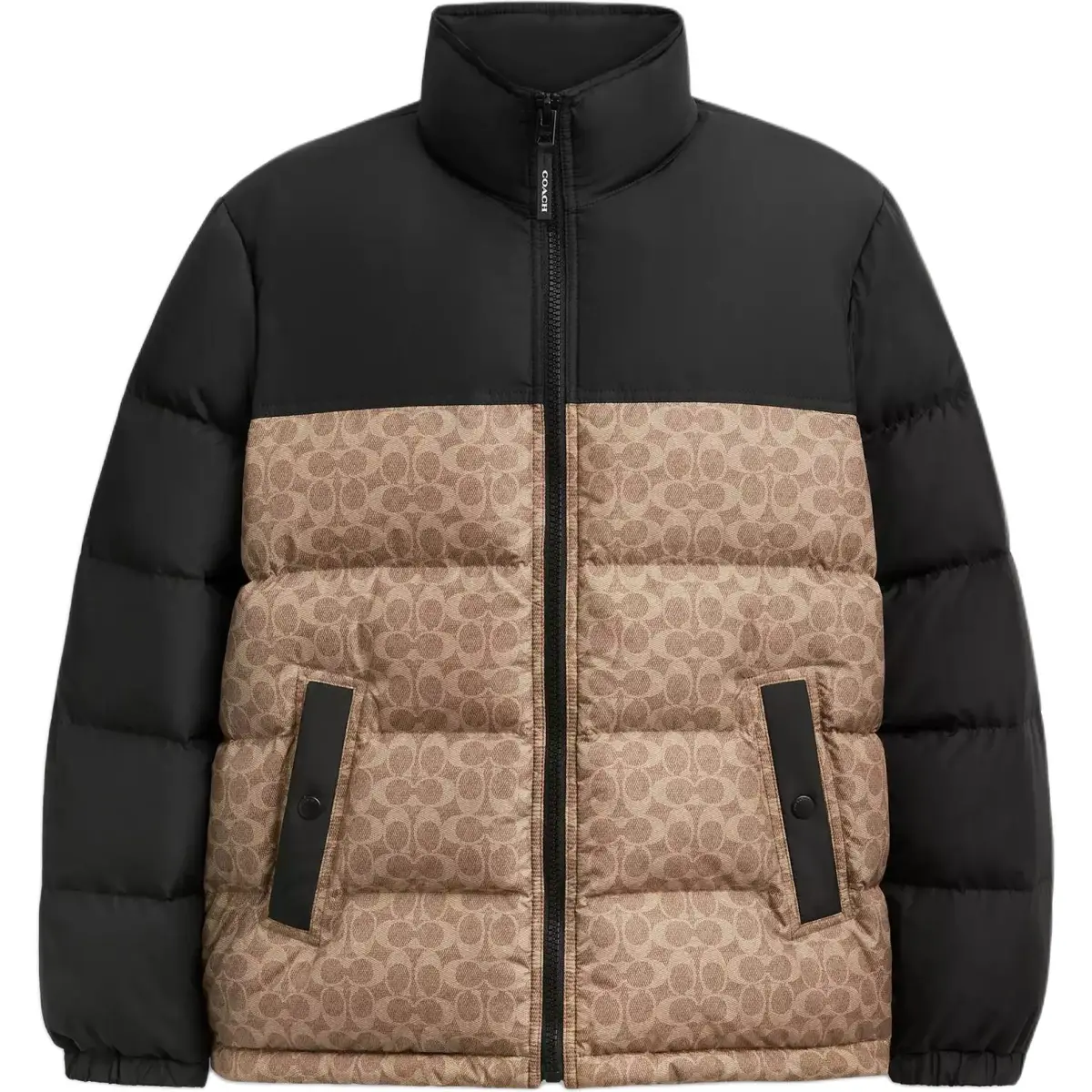 COACH Down Jacket Men's Black Brown