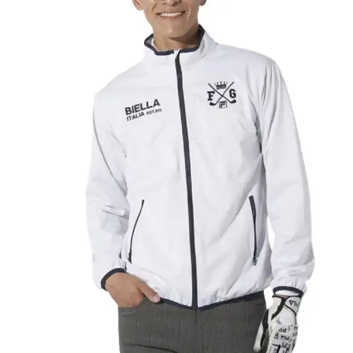 FILA Jackets Men's White Stand Collar Moderate Other