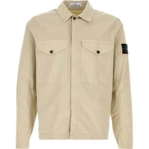 STONE ISLAND Logo Patch Long Sleeved Jacket