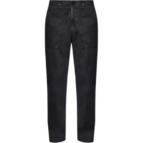 STONE ISLAND Logo Patch Straight Leg Pants