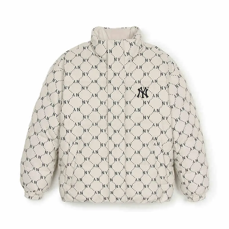 MLB Monogram Down Jacket Unisex Dark Cream