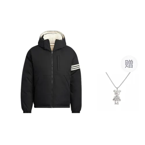 Adidas Originals Down Jacket Unisex Black, Comes With Necklace