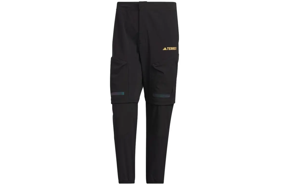 Adidas Knitted Sweatpants Men's Black Moderate Cuffed Pants