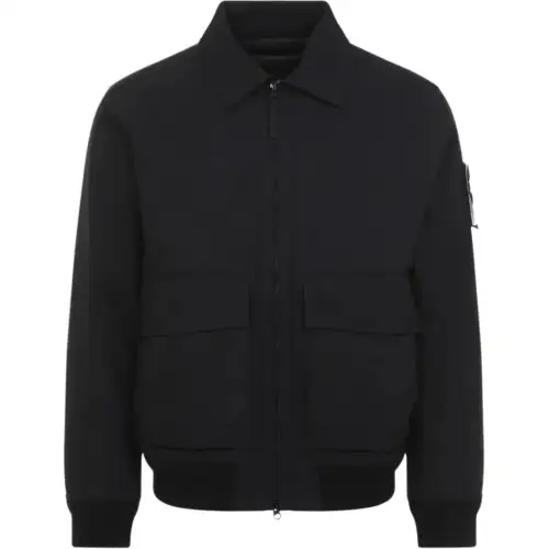 STONE ISLAND Logo Patch Zipped Jacket
