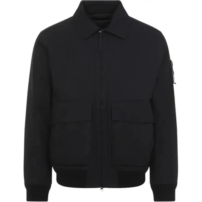 STONE ISLAND Logo Patch Zipped Jacket