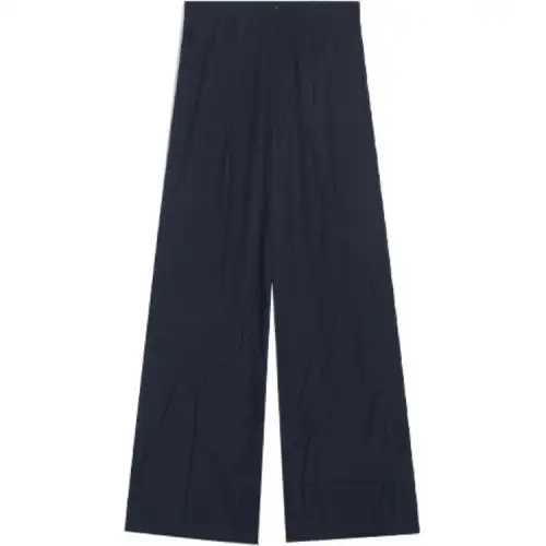 Balenciaga Casual Pants Men's Blue Moderate Straight Fit Pants