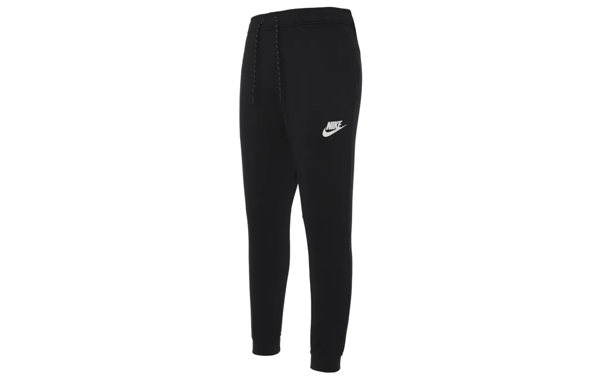 Nike Knitted Sweatpants Men's Black Moderate Straight Fit Pants