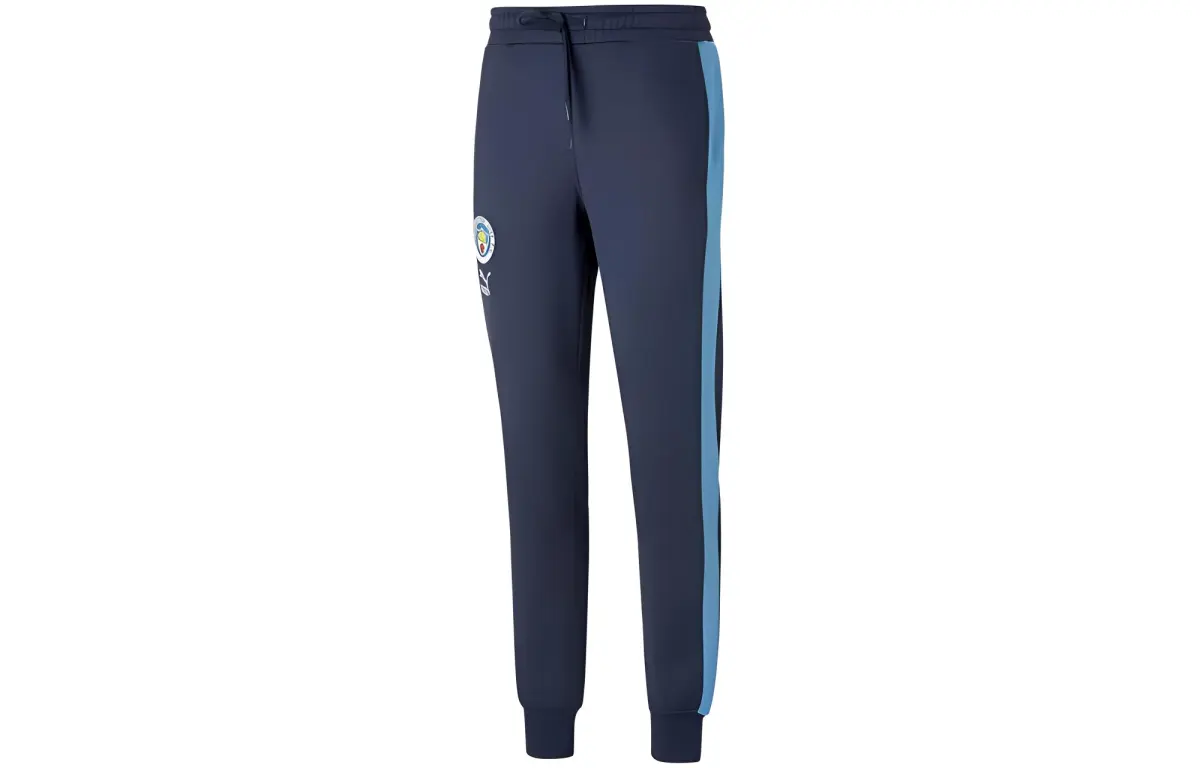 PUMA Manchester City Soccer Ball Club Knitted Sweatpants Men's Blue