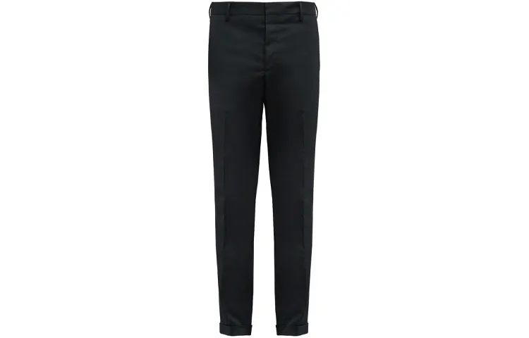 PRADA Casual Pants Men's Black Moderate Straight Fit Pants