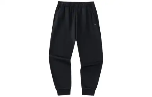 Anta Variety Training Collection Solid Color Elastic Cuff Thickened And Fleece Lined Thermal Casual Knitted Sweatpants
