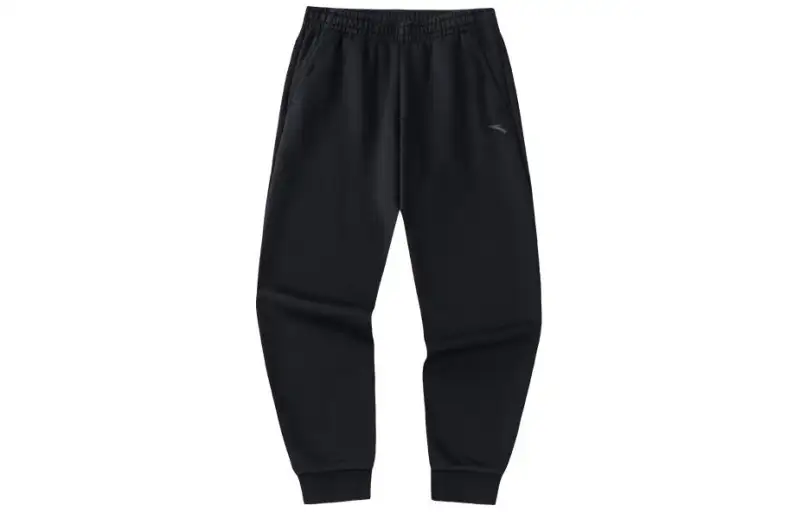 Anta Variety Training Collection Solid Color Elastic Cuff Thickened And Fleece Lined Thermal Casual Knitted Sweatpants