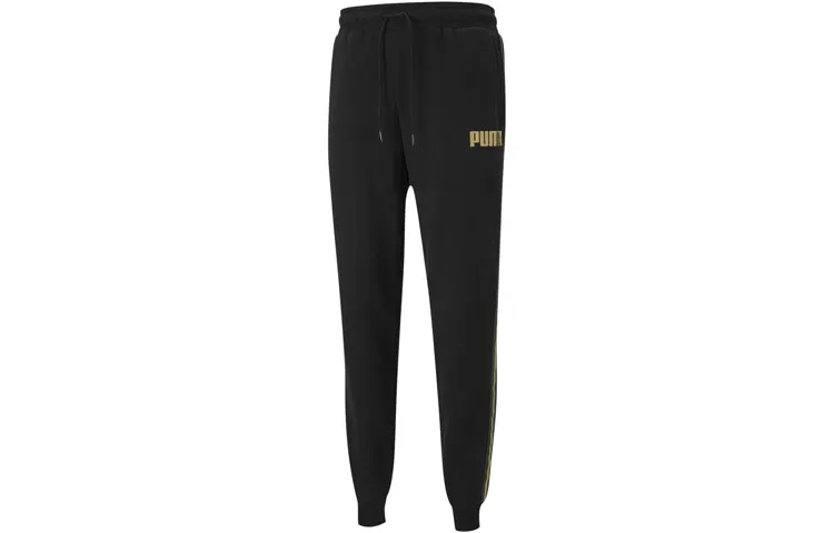 PUMA Casual Pants Men's Black Moderate Cuffed Pants