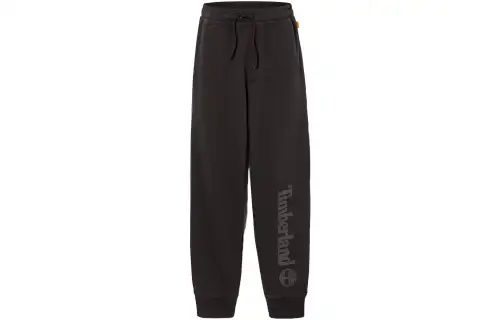Timberland Knitted Sweatpants Men's Black Moderate Cuffed Pants