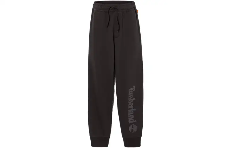Timberland Knitted Sweatpants Men's Black Moderate Cuffed Pants
