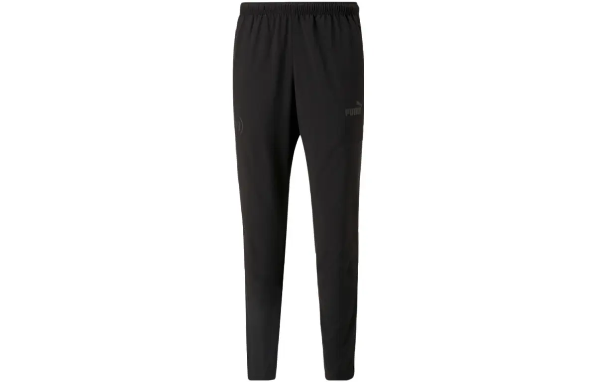 PUMA Knitted Sweatpants Men's Black Moderate Cuffed Pants