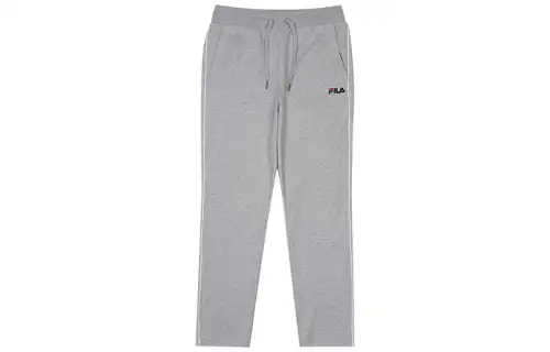 FILA Knitted Sweatpants Unisex Gray Moderate Straight Fit Pants