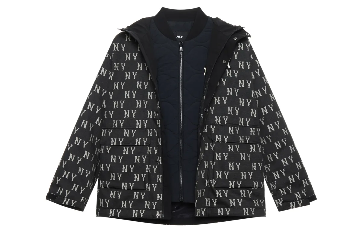 MLB MONOGRAM FW24 Windproof Jackets & Coats Puffer Jacket Unisex Black