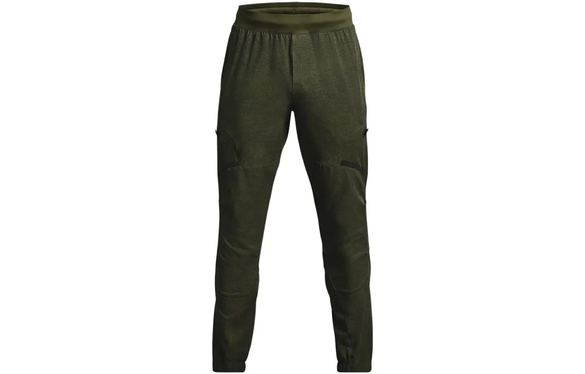 Under Armour Knitted Sweatpants Men's Marine Green Moderate Cuffed Pants