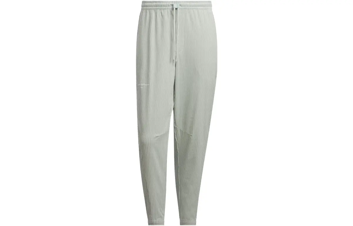 Adidas Lounge Knitted Sweatpants Men's Silver Gray Moderate Cuffed Pants