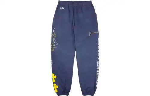 Chrome Hearts SS23 Knitted Sweatpants Men's Dark Blue