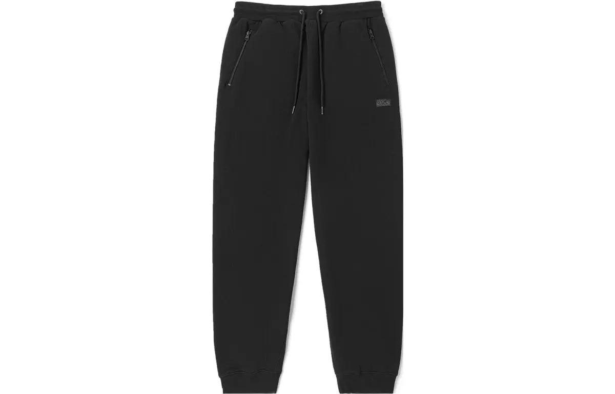 Vans Knitted Sweatpants Men's Black Thickened Cuffed Pants