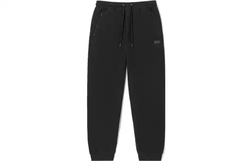 Vans Knitted Sweatpants Men's Black Thickened Cuffed Pants
