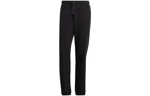 Adidas Originals Knitted Sweatpants Men's Black Moderate Straight Fit Pants