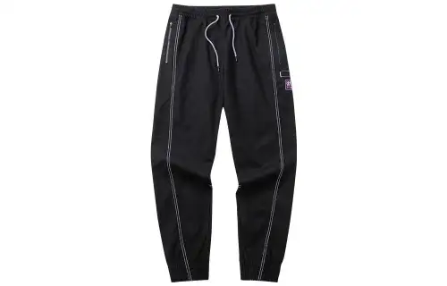 Basketball colored knitted base trousers, mid rise
