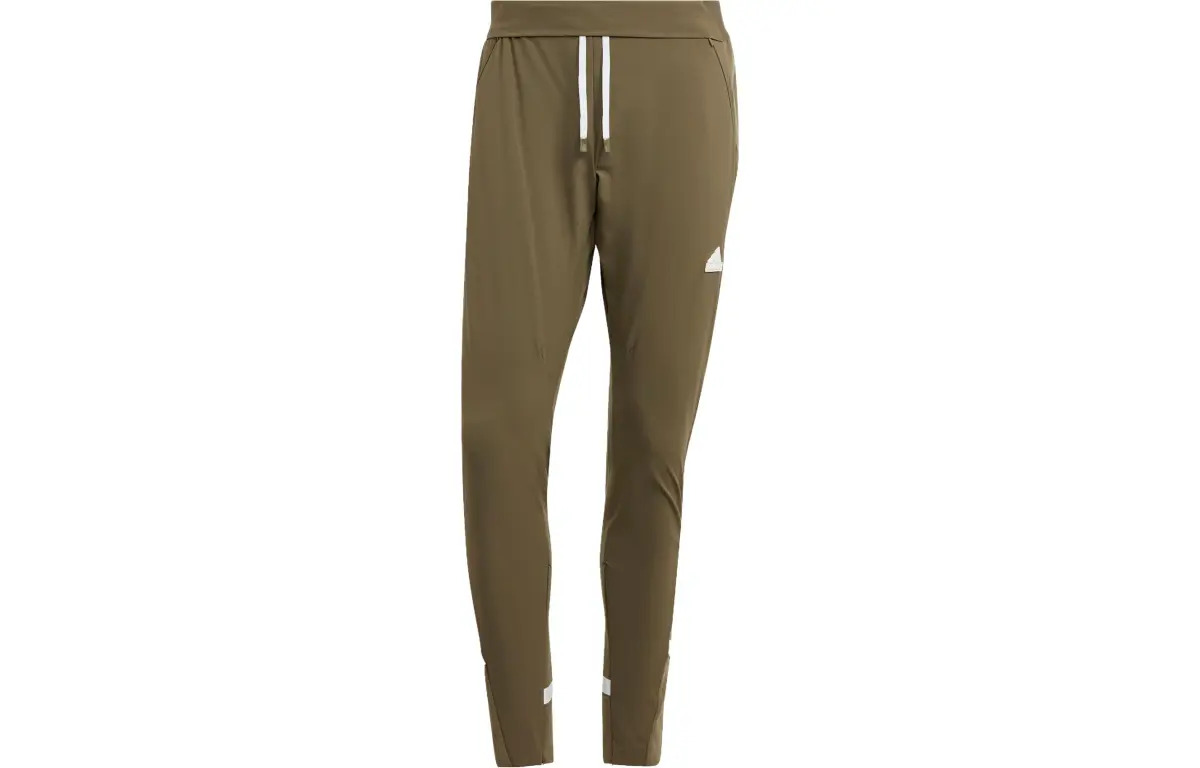 Adidas Day Knitted Sweatpants Men's Strata Olive Green Moderate Slim Fit Pants