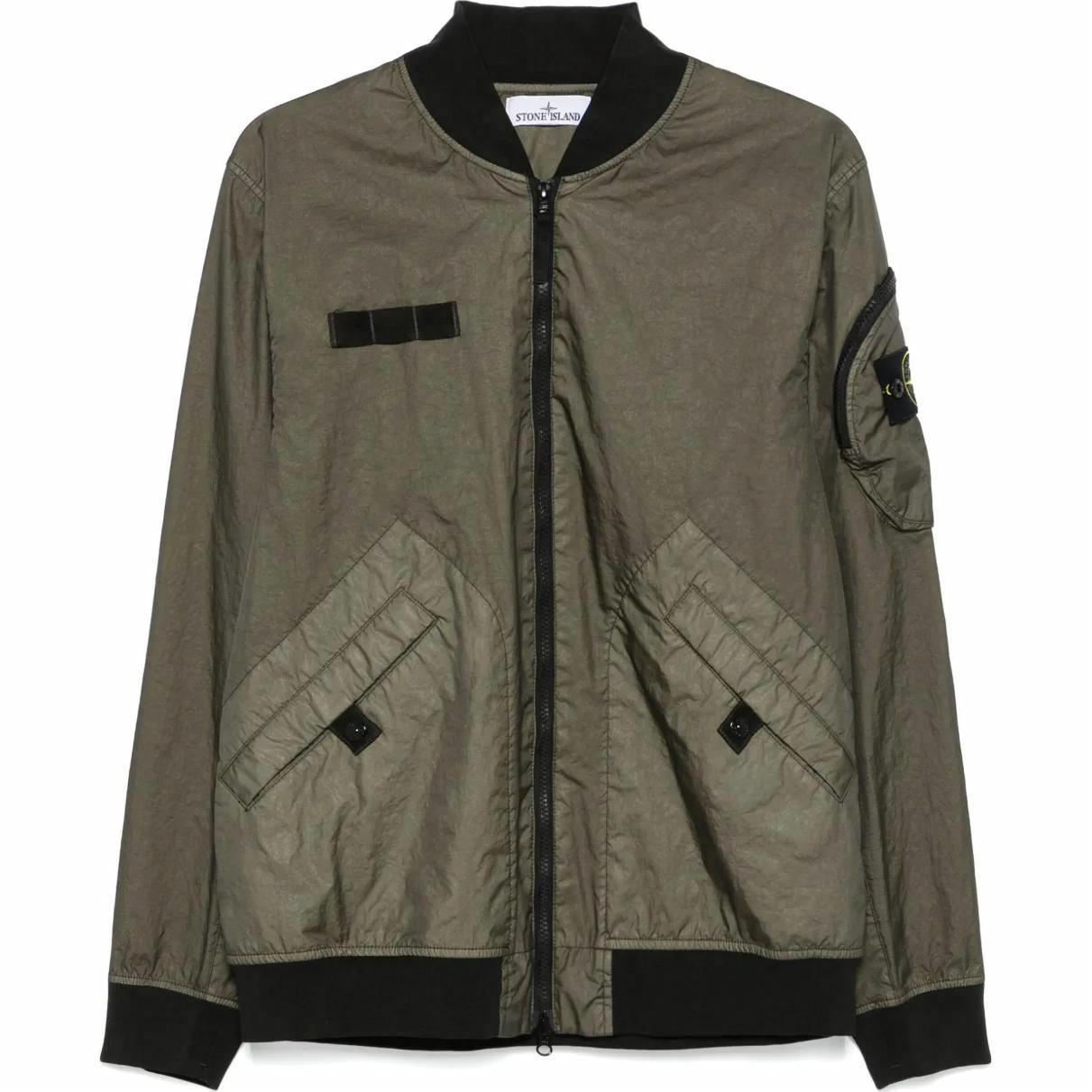 Мужская куртка STONE ISLAND Bomber Jacket (зеленая)