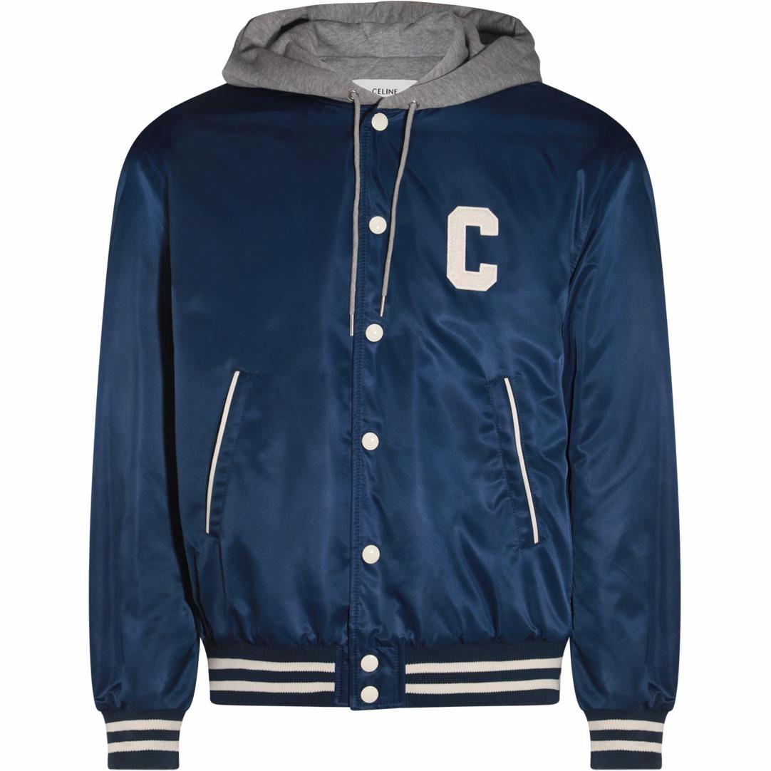 Мужская куртка CELINE Striped Jacket (синяя)