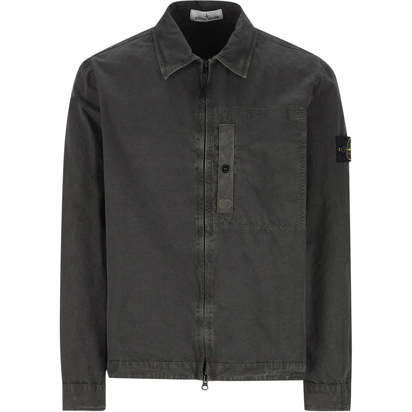 Мужская куртка STONE ISLAND SS25 (угольно-черная)