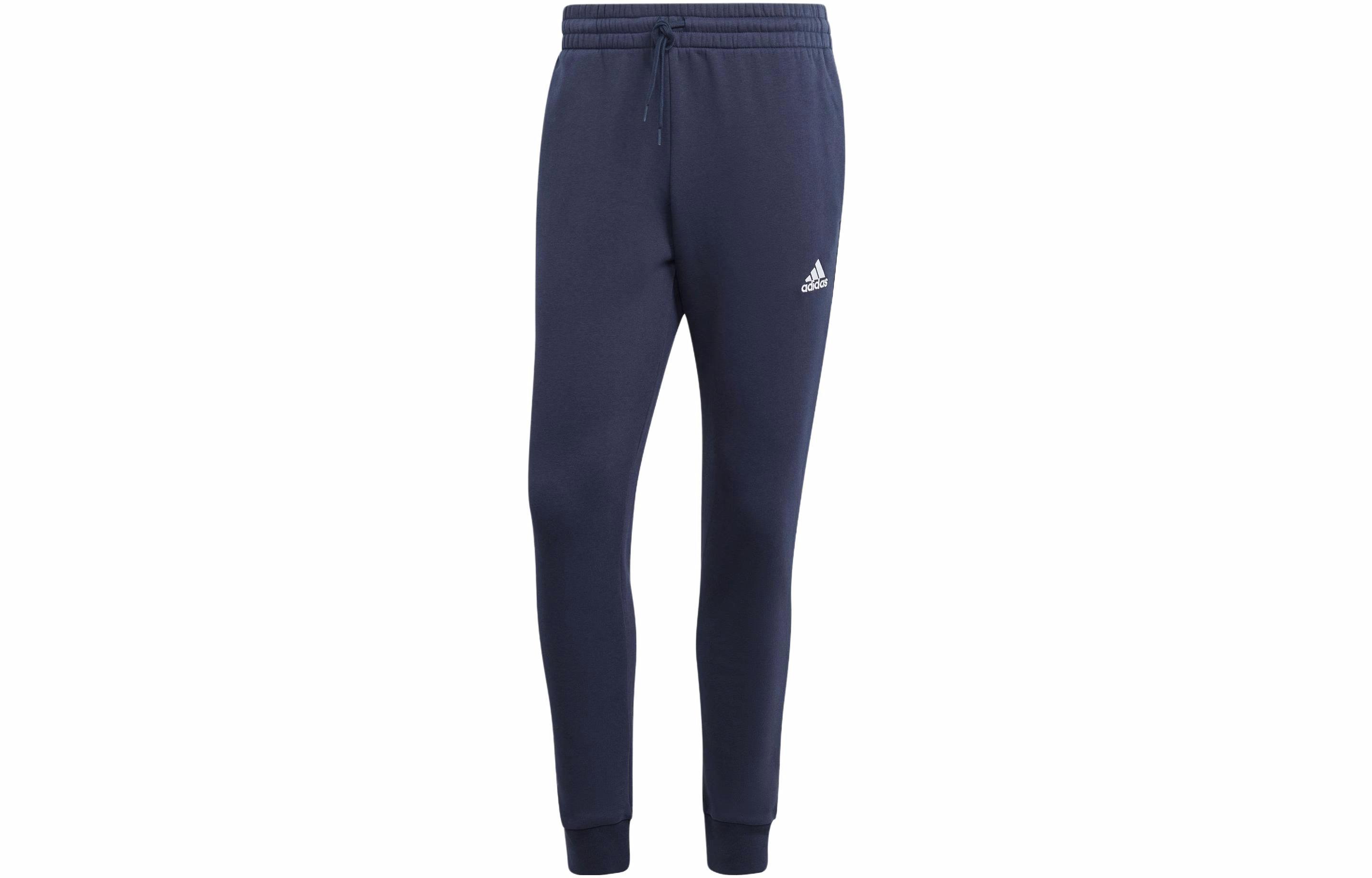 Мужские штаны adidas Essentials Fleece Tapered Cuffed Pants (синие)